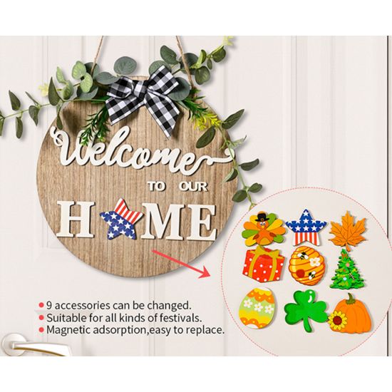 图片 Cute Door Hanger-Home Sweet Gnome