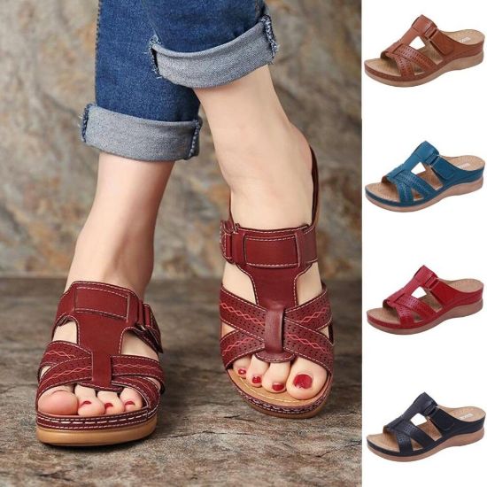 图片 Dr. Care - Premium Faux Leather Orthopedic Women Sandals