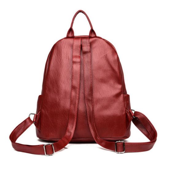 图片 Fashion Leather Multipurpose Backpack Shoulder Handbag