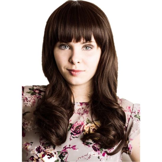 图片 Pink Brown Long Straight Hair Wig SS0573