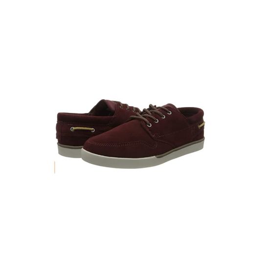 图片 Etnies Men's Durham Skate Shoe, Burgundy/TAN, 6 UK