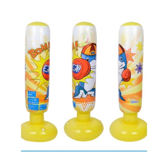 图片 (Yellow) Unisex Children Tumbler Punching Bag For Kids Fitness