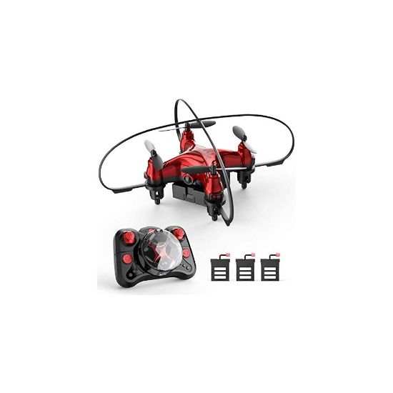 图片 Holyton HT02 Mini Drone for Kids Beginners, Easy Pocket RC Quadcopter with Altitude Hold, 3D Flips, 3 Speed Modes, 3 Batteries, Headless Mode, Pr