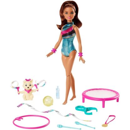 图片 Barbie GHK24 Dreamhouse Adventures Spin n Twirl Gymnast Doll and Accessories