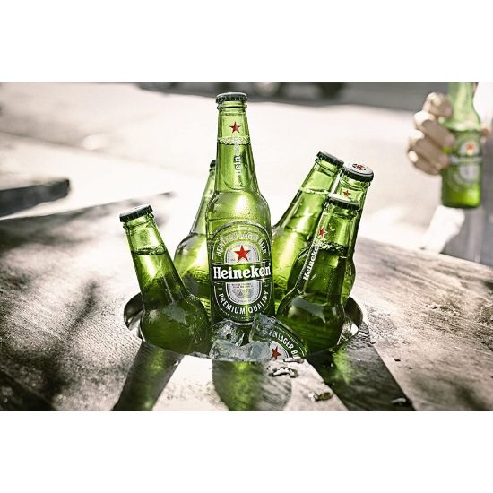 图片 Heineken Premium Lager Beer Bottle, 4 x 330ml