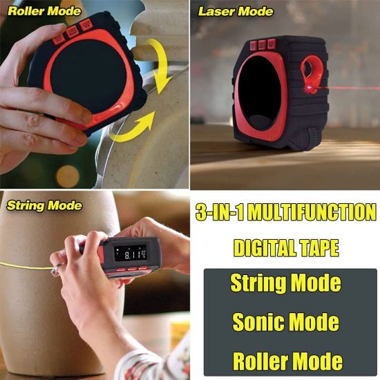 图片 3in1 Digital Laser Point Distance Meter Tape Range Finder Measure