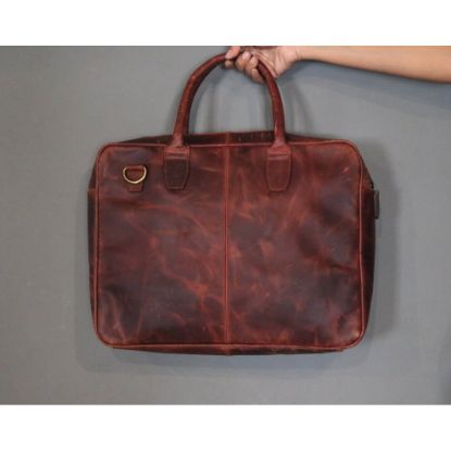 图片 Handmade Buffalo Leather Briefcase Laptop Bag by Anuent .