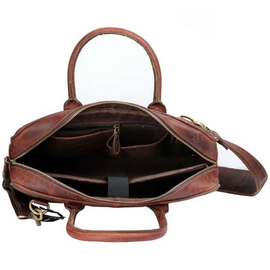 图片 Handmade Buffalo Leather Briefcase Laptop Bag by Anuent .