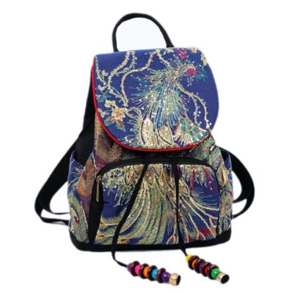 图片 Yunnan fashion ethnic style embroidery backpack retro phoenix embroidery backpack