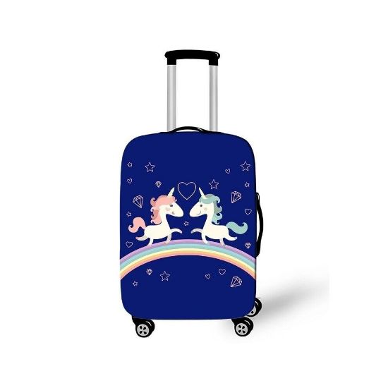 图片 (S, AXT DJH38) Cartoon Unicorn Luggage Cover