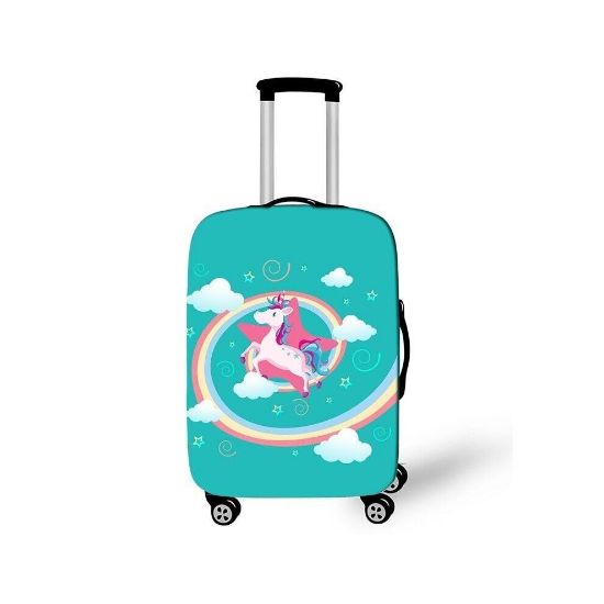 图片 (S, AXT DJH38) Cartoon Unicorn Luggage Cover