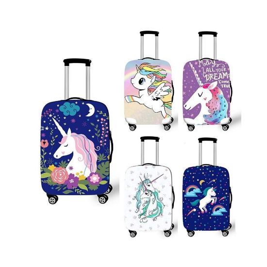 图片 (S, AXT DJH38) Cartoon Unicorn Luggage Cover