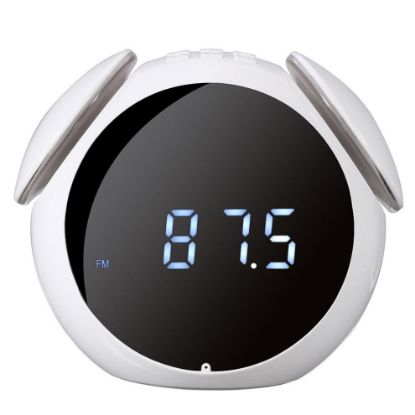 图片 Wireless bluetooth Speaker Alarm Clock for Smartphones Tablet WHITE