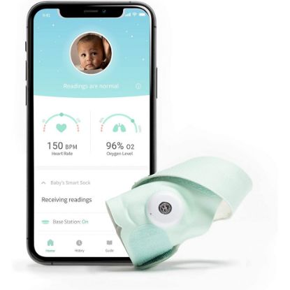 图片 Baby Monitor, Owlet New Smart Sock 3 Baby Monitor – Tracks Heart Rate, Oxygen and Sleep Trends