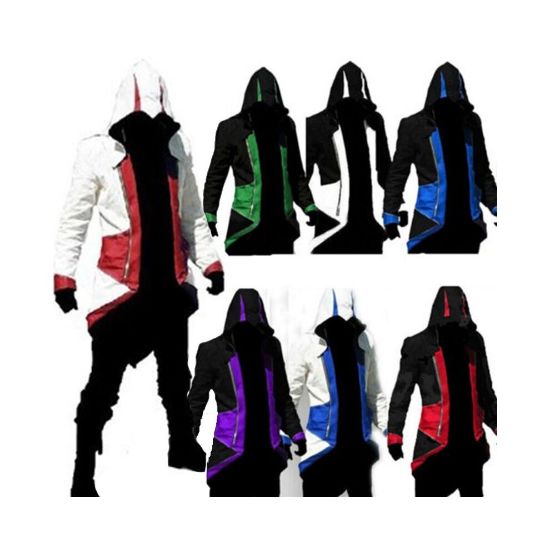 图片 Trench Steampunk Coat Outwear Tops Mens Medieval Gothic Punk Hooded Long Jacket