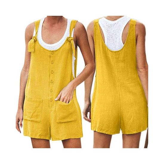 图片 Women's Boho Clothing Casual Loose Jumpsuits Fashion Playsuit Tie Strap Pockets