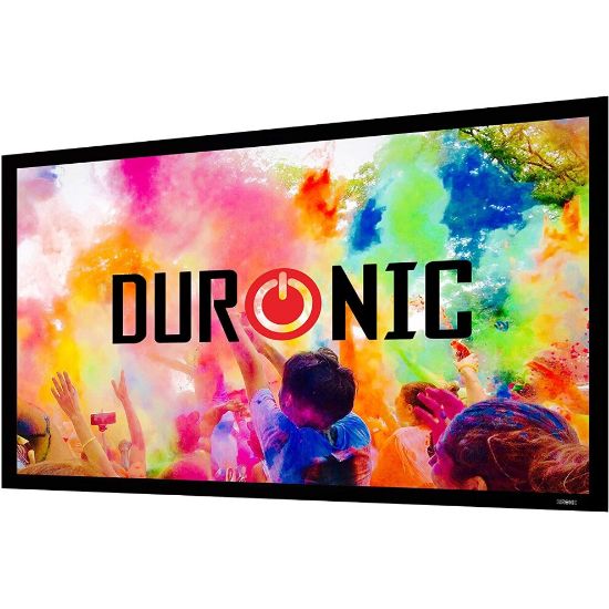 图片 Duronic Projector Screen FFPS100/169 | 100-Inch Fixed Frame Projection Screen | Wall Mountable | +1 Gain | HD High Definition Image | 16:9 R