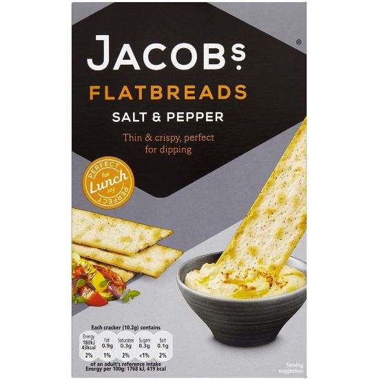 图片 Jacob's Salt & Pepper Flatbreads, 150 g