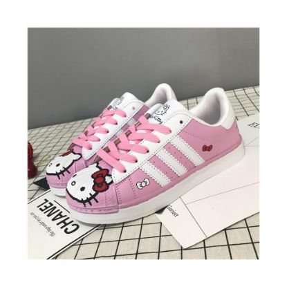 图片 (36, Hello Kitty Shoes) Anime Cartoon Hello Cat Shoes Sneakers Printing For Women Girls