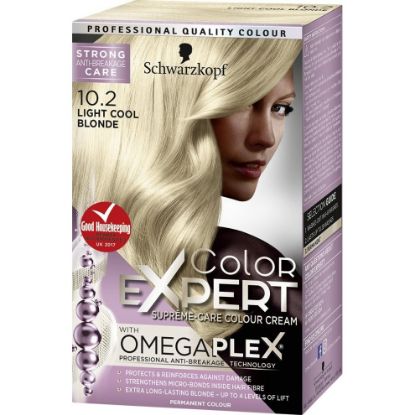 图片 Schwarzkopf Color Expert Omegaplex Hair Dye, 10-2 Light Cool Blonde