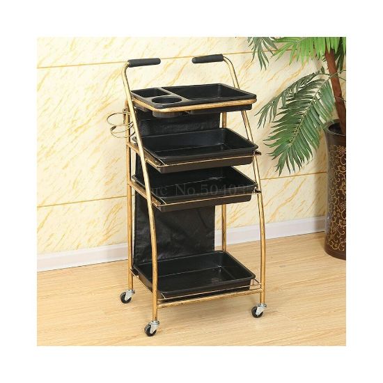 图片 (VIP 1) Hairdressing cart hair salon stroller hairdressing tool car beauty cart barber shop stroller hairdressing bar table