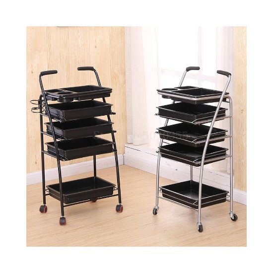 图片 (VIP 1) Hairdressing cart hair salon stroller hairdressing tool car beauty cart barber shop stroller hairdressing bar table