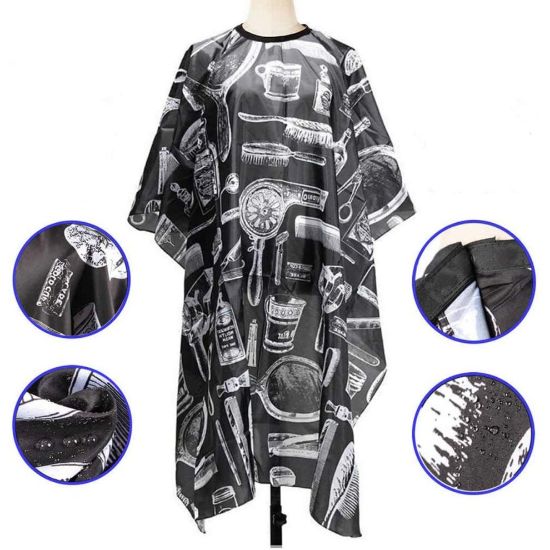 图片 Professional Waterproof Hair Styling Cape Nylon Haircuting Salon Cape Gown Hair Salon with Snap Closure Hairdressing Gown Barbers Cape,Hairdressing