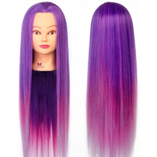 图片 Neverland Practice Practice Training Head Synthetic Hair 64 cm Purple Hair Styling Braid Set