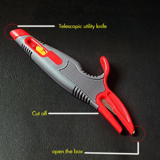 图片 3 in 1 Professional Box Cutter Retractable Utility Knife Comfor Grip Unpacking Cutter, Plastic Handle, Blade Lock Inside