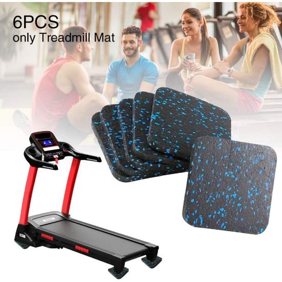 图片 nakw88 6Pcs Treadmill Shock Absorbing Mat,Home Anti-Vibrasion Sound Insulation Thickened Floor Pad For Treadmill 4pcs Black