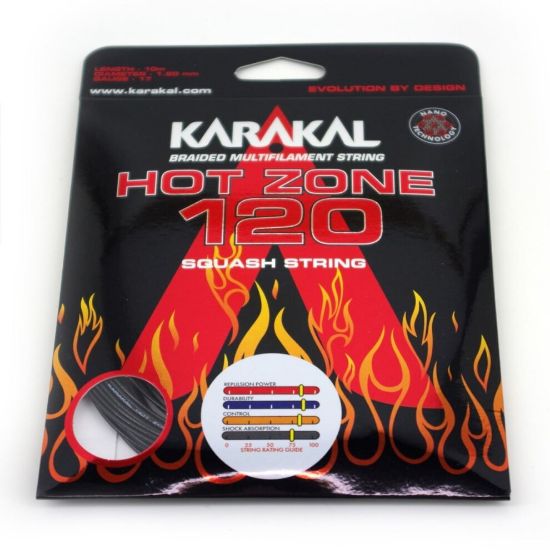 图片 Karakal Hot Zone 120 Squash Racket Strings Durable Power Multifilament Coil 110m