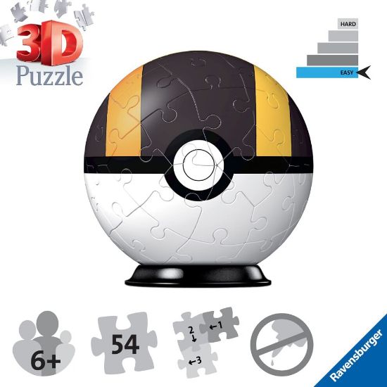 图片 Ravensburger Pokemon Ultra Ball 3D Jigsaw Puzzle - 54 Pieces