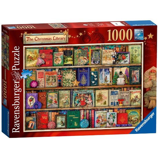 图片 Ravensburger The Christmas Library, 1000pc Jigsaw Puzzle