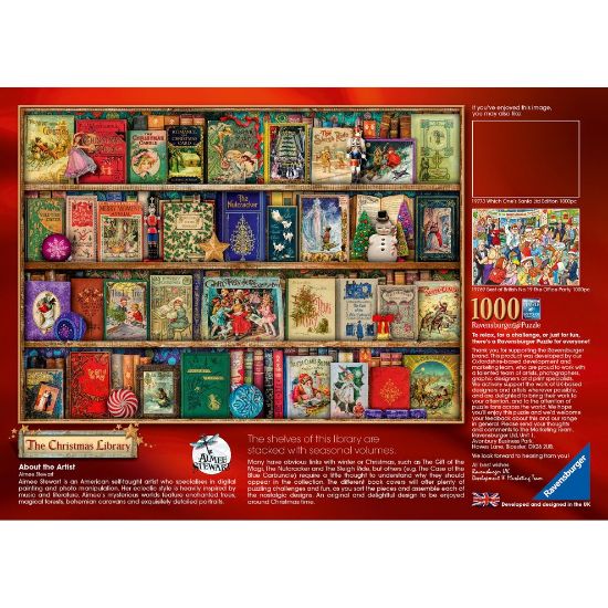 图片 Ravensburger The Christmas Library, 1000pc Jigsaw Puzzle