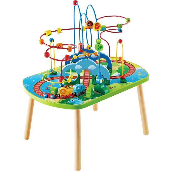 图片 Hape E3824 Jungle Adventure Railway Table Toy, Multi-Colour, One Size