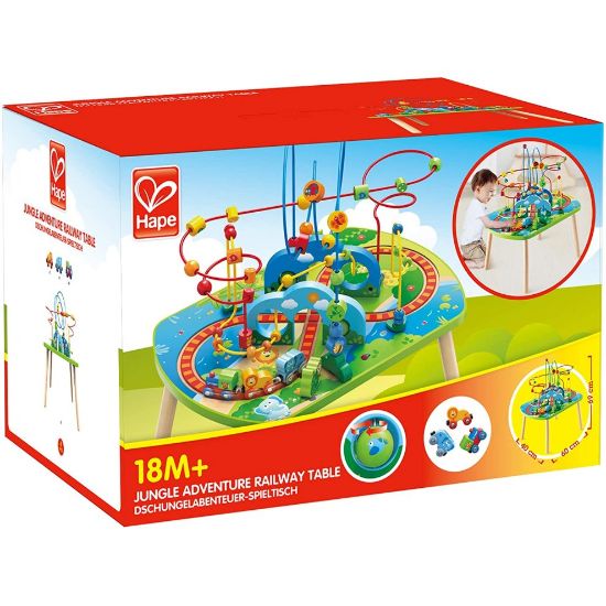 图片 Hape E3824 Jungle Adventure Railway Table Toy, Multi-Colour, One Size