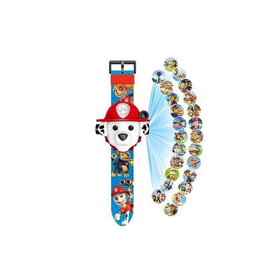 图片 (White) Paw Patrol Digital Watch Projection 24 Style Cartoon Patterns Time Clock, Action Toy Children Birthday Gift