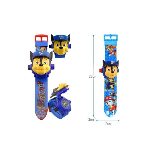 图片 (White) Paw Patrol Digital Watch Projection 24 Style Cartoon Patterns Time Clock, Action Toy Children Birthday Gift