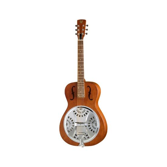 图片 Epiphone Dobro Hound Dog Round Neck Resonator Acoustic Guitar, Vintage Brown