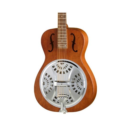 图片 Epiphone Dobro Hound Dog Round Neck Resonator Acoustic Guitar, Vintage Brown