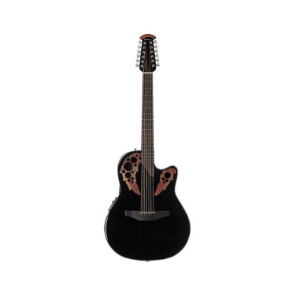 图片 Ovation CE4412-5 Celebrity Elite 12-String Electro-Acoustic Guitar, Black