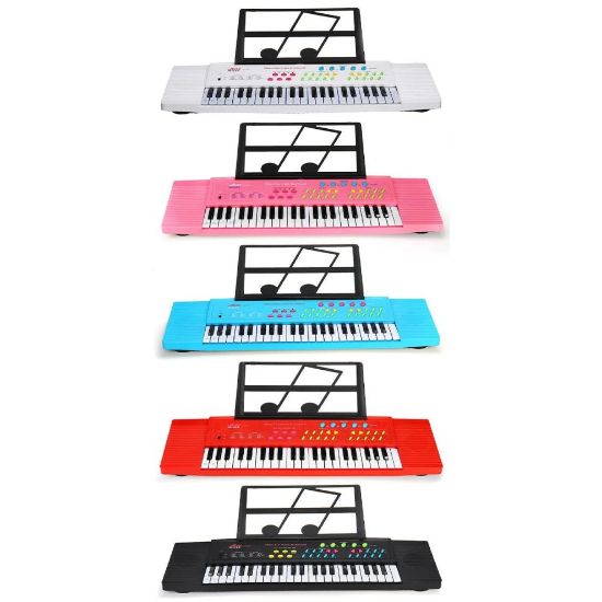 图片 44 Keys Digital Electronic Keyboard Piano with Mini Microphone Music Stand for Children Music Enlightenment