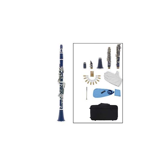 图片 Btuty Clarinet ABS 17 Key bB Flat Soprano Binocular Clarinet with Cleaning Cloth Gloves 10 Reeds Screwdriver Reed Case Woodwind Instrument