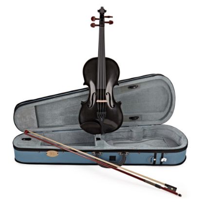 图片 Harlequin Violin Outfit Black 4/4 Size with Lightweight Shaped Case