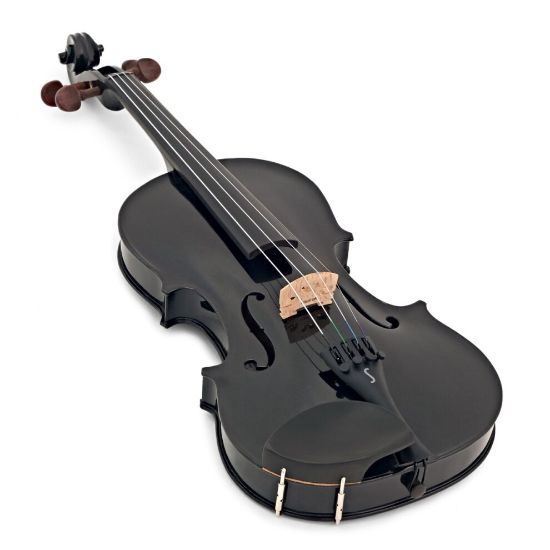 图片 Harlequin Violin Outfit Black 4/4 Size with Lightweight Shaped Case