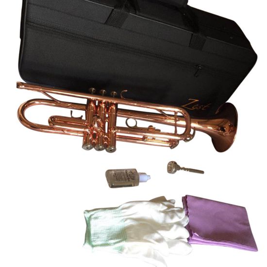 图片 Zest Alto Rose Gold and Silver plated keys Trumpet with Case