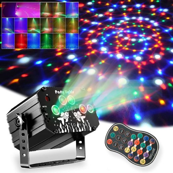 图片 Dj Disco Lights Party Light, Sound Activated Disco Strobe Lights