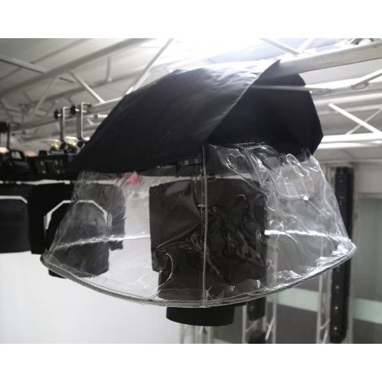 图片 (Pack of 8) Waterproof Transparent Rain Cover, Weather Shield, Rain Shield, For Moving Head,Moving Beam Light, Use For Outdoor Performance Waterproof