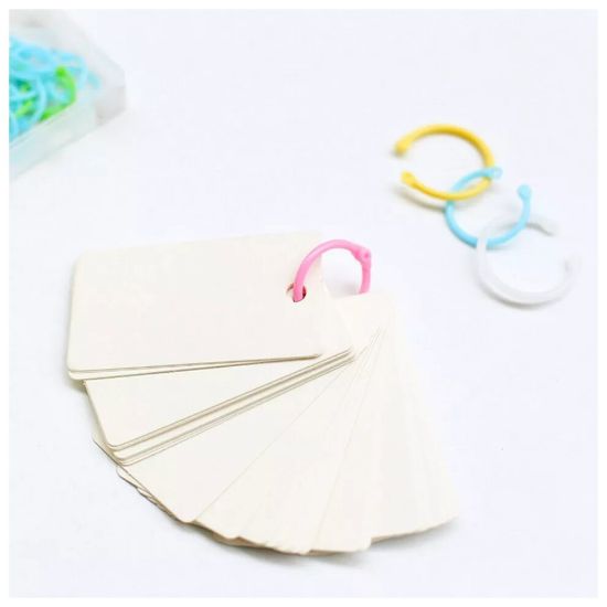 图片 30Pcs Plastic Loose Leaf Binding Rings Candy Color Coil Binder Hoop Ho