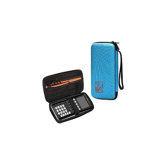 图片 BOVKE Hard Graphing Calculator Carrying Case for Texas Instruments TI-84 Plus CE/TI-83 Plus CE/Casio fx-9750GII, Extra Zipped Pocket for USB Cabl